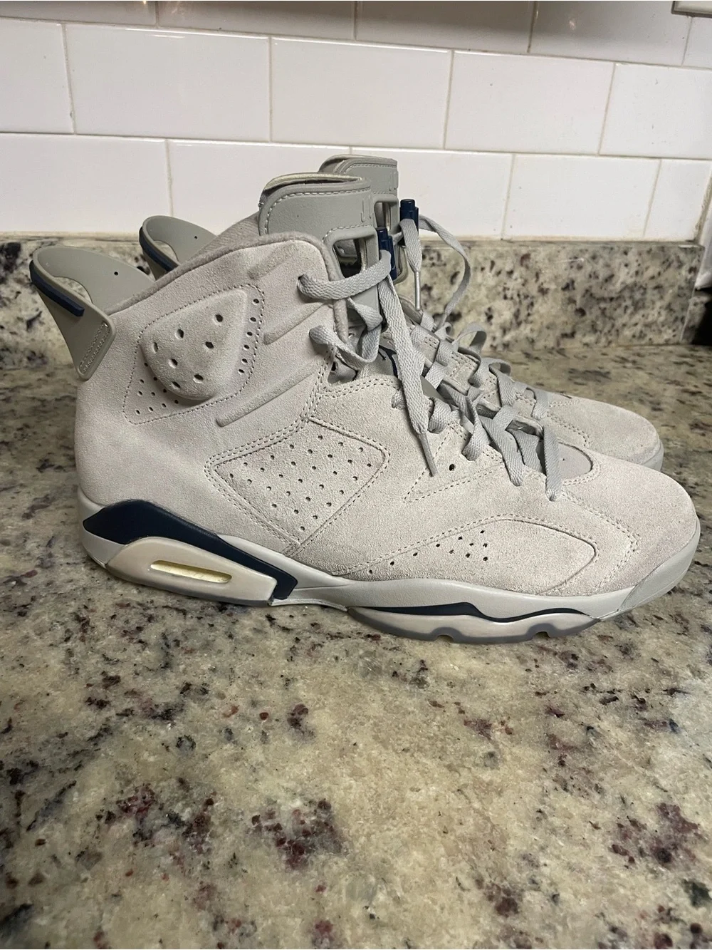 Air Jordan 6 Retro Georgetown sneaker shoes high top suede tongue brand men 13
